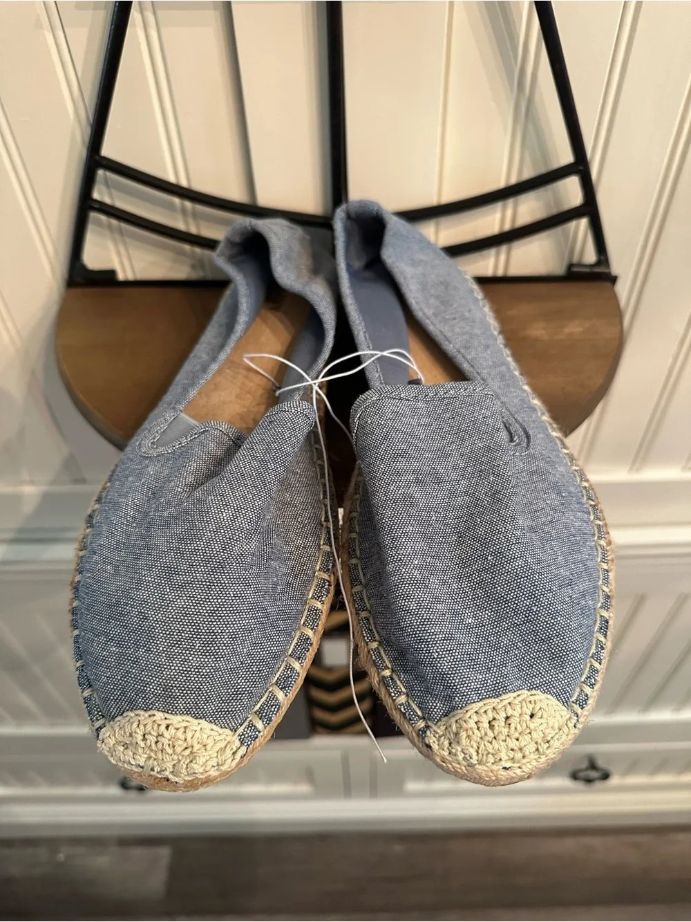 NWOT Old Navy Light Blue Canvas Espadrille Flats Size 10